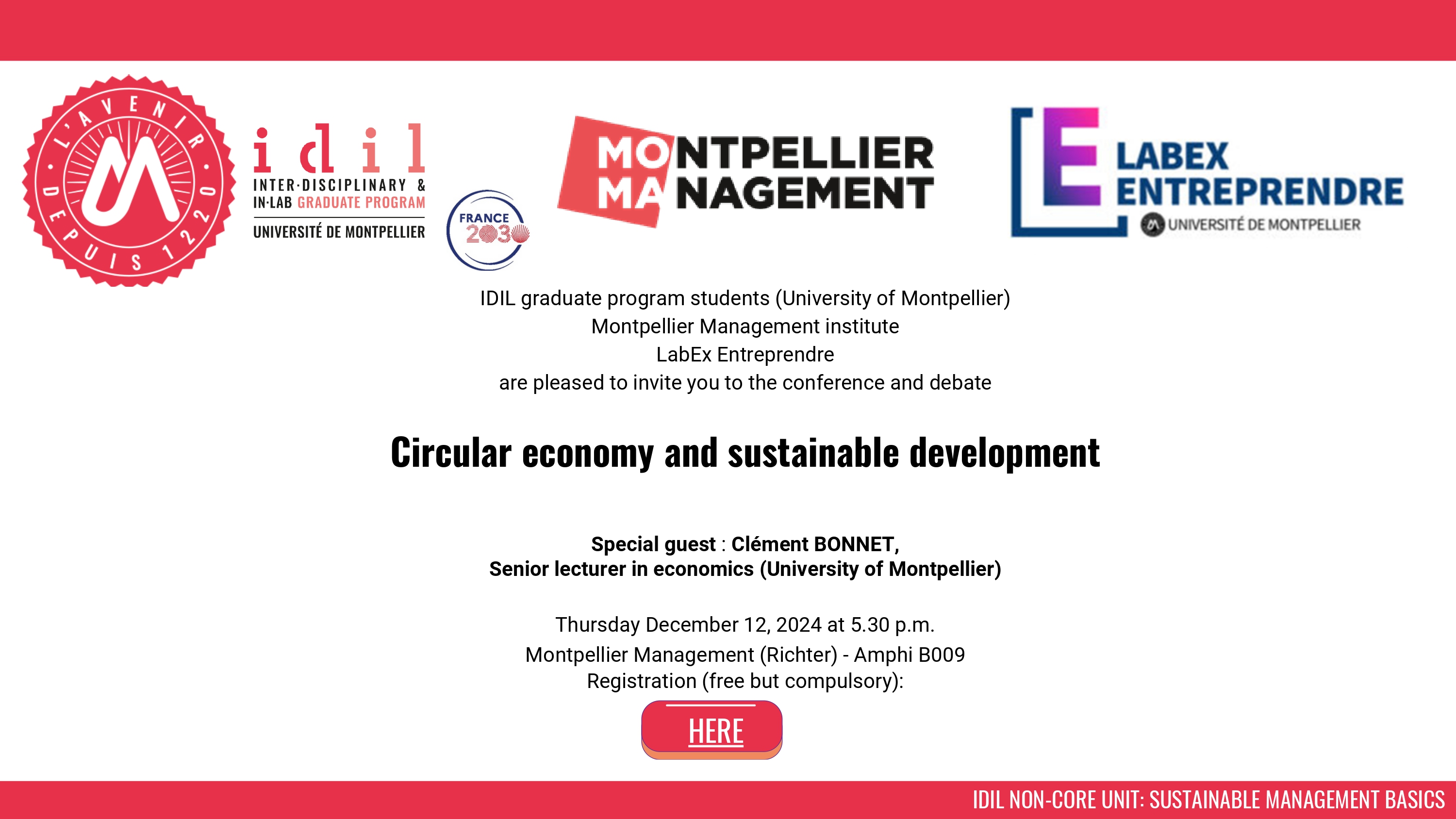 IDIL Conference Circular economy and sustainable development