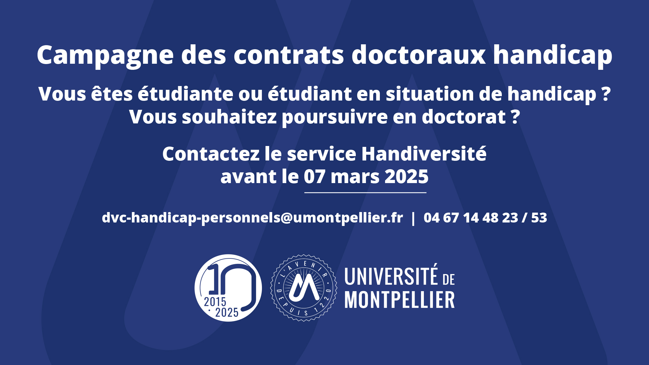 Contrat doctoraux handicap 2025